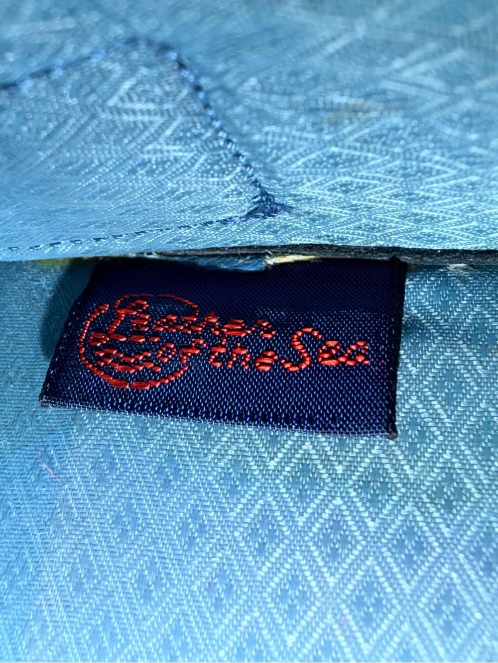 Vintage 1980s Leather of The Sea Leather Portfolio Briefcase Bag in Ocean Blue